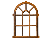 Gusseisenfenster Patras mit Spiegelglas  (teilweise rot...